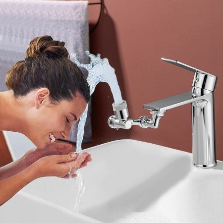 Rotating 1080 robotic arm faucet extender universal model - .